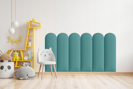 Smartlife Panel Tapicerowany Ścienny Płotek Magic Velvet Lazurowy 30x60 + Rzepy - zdjęcie 6