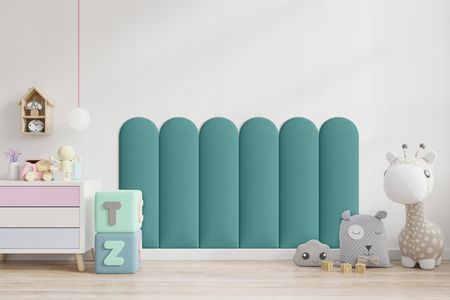 Smartlife Panel Tapicerowany Ścienny Płotek Magic Velvet Lazurowy 30x60 + Rzepy - zdjęcie 4