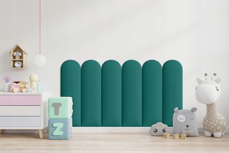 Smartlife Panel Tapicerowany Ścienny Płotek Magic Velvet Turkusowy 20x80 + Rzepy - zdjęcie 4