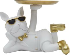 Zdjęcie Intesi Figurka Buldog Leżący Z Tacą Biała - Góra Kalwaria