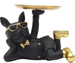 Zdjęcie Intesi Figurka Buldog Leżący Z Tacą Czarna - Halinów