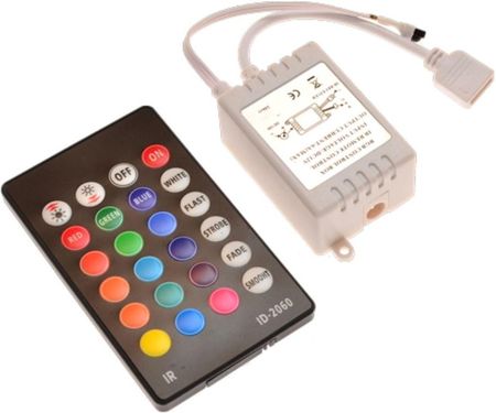 Marka Niezdefiniowana Sterownik Do Taśm Led Rgb Ir 24 Przyciski 72W 2A 12V Dc + Pilot
