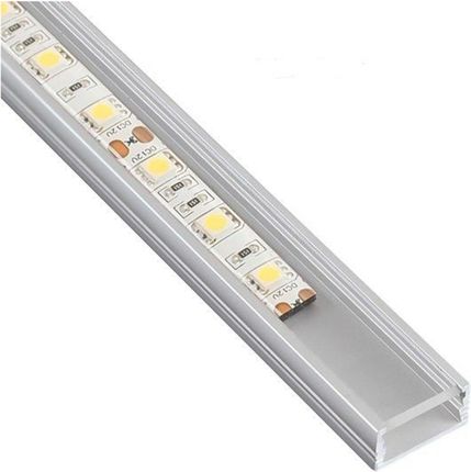 Lumiled Profil Aluminiowy Natynkowy Mini Do Taśm Led Nawierzchniowy, Nakładany 2M Aluminium + Przezroczysty Klosz