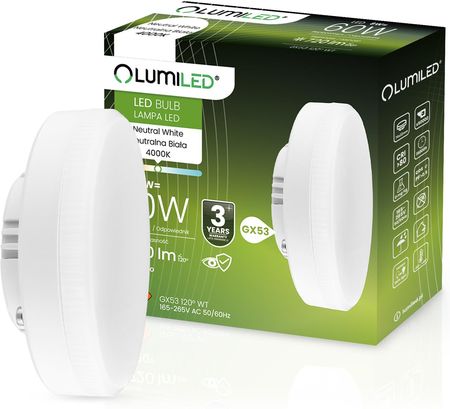 Lumiled Żarówka Led Gx53 8W = 60W 720Lm 4000K Neutralna 120°