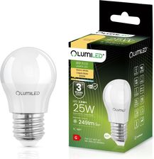 Zdjęcie Lumiled Żarówka Led E27 P40 2,5W = 25W 249Lm 3000K Ciepła 180° - Tarczyn