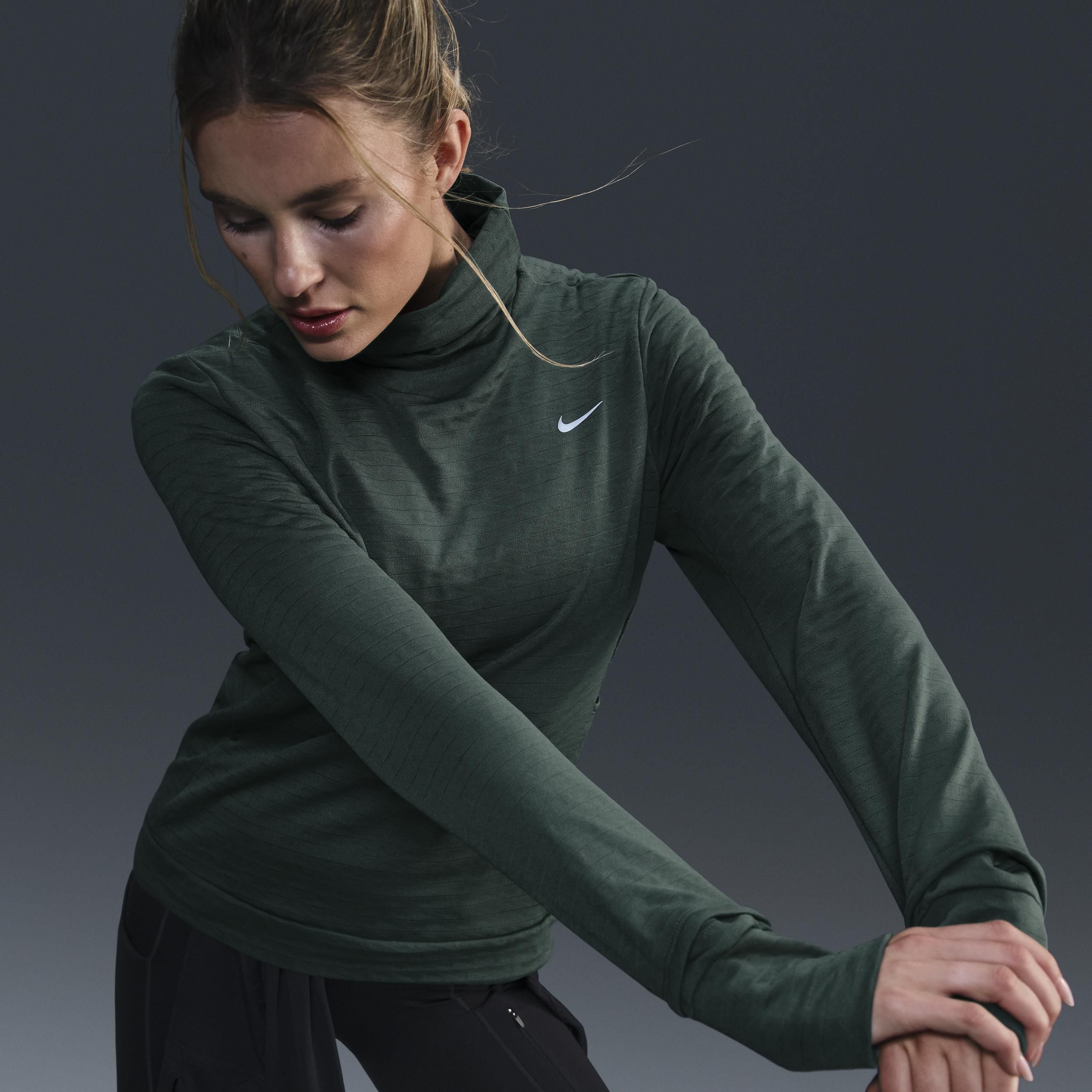 Damska bluza do biegania z półgolfem Nike Therma-FIT Swift