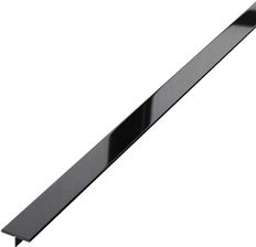 Listwy.Online Profil T Teownik Dekoracyjny Stalowy Rektyfikowany Czarny Polerowany 270cm 15mm