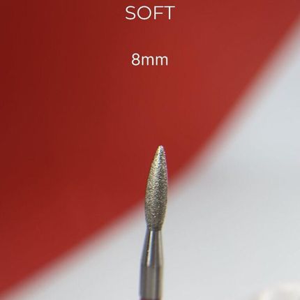 NAILSOFTHEDAY frez diamentowy - płomyk czerwony 2,1 x 8 mm - zdjęcie 2