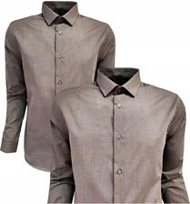 KOSZULA MĘSKA WIZYTOWA CASUAL FIT-REGULAR KHAKY 4XL - zdjęcie 1