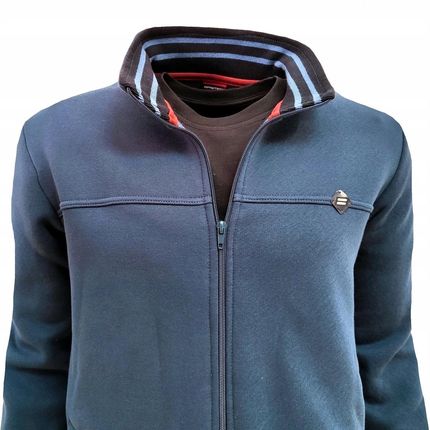 Bluza męska rozpinana sportowa na zamek błękit BASTION 3XL - zdjęcie 3