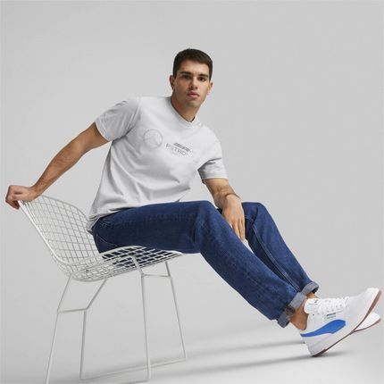 Koszulka męska Puma MAPF1 LOGO szara 62115702 - zdjęcie 2