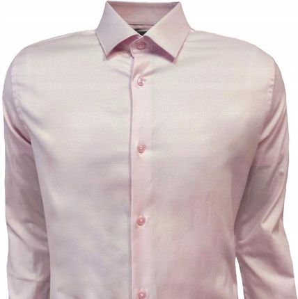 Koszula wizytowa różowa KLASYCZNA bawełniana 3XL - zdjęcie 3