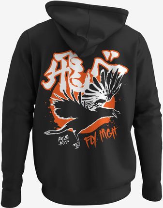 Męska kurtka z kapturem Anime Haikyu!!! Shōyō Hinata Streetwear Manga Volleyball