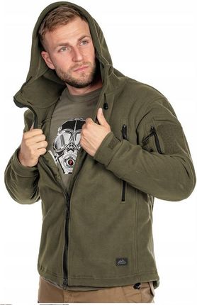 BLUZA PATRIOT Z KAPTUREM ROZPINANA POLAROWA Z IZOLACJĄ OLIVE S 2 FLAGI PL - zdjęcie 2