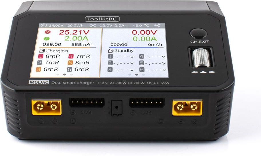 電子カナメモ 2-kanałowa ładowarka AC/DC ToolkitRC M6DAC LiPo 1-6S 15A - Ceny i