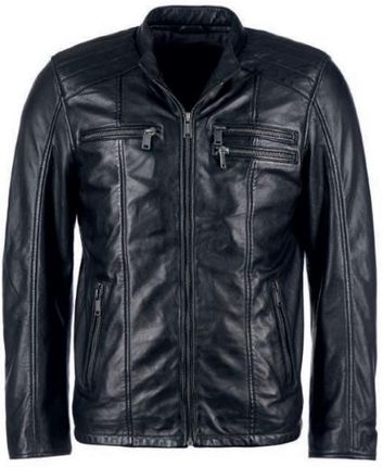 MUSTANG BIKER JACKET MĘSKA KURTKA SKÓRZANA SKÓRA ELEGANCKA NA ZAMEK MU-M242-164