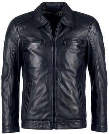 MUSTANG BIKER JACKET MĘSKA KURTKA SKÓRZANA SKÓRA ELEGANCKA NA ZAMEK MU-M242-186