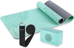 Zdjęcie Zestaw do jogi mata + kostka + pasek Hms - Ostrołęka