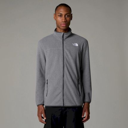 Męski Polar The North Face M 100 Glacier Full Zip - Eu - Tnf Medium Grey Heather