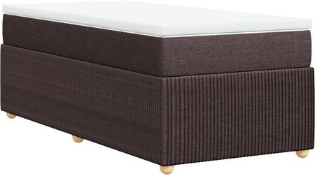 vidaXL Łóżko Kontynentalne Z Materacem Brązowe Tkanina 100X200 Cm 3285549 - zdjęcie 2