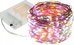 Zdjęcie LAMPKI CHOINKOWE LED DRUCIK NA BATERIE OZDOBNE 10 m RGB KOLOROWE - Chocz