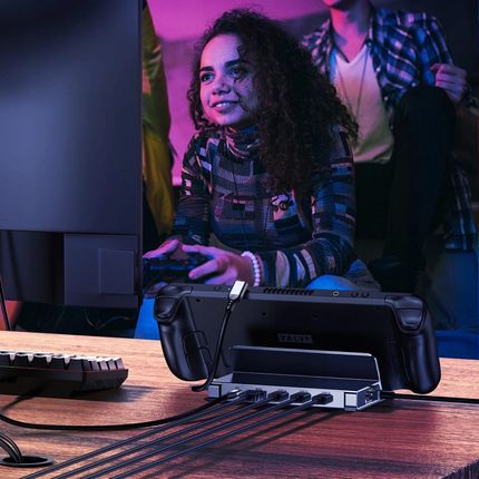 Choetech Hub M52 Do Steam Deck Usb-C - Usb-C Pd/Usb-A/Hdmi/Rj45 - Szary - zdjęcie 2