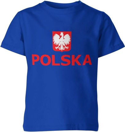 Polska Kibica Reprezentacja Dziecięca koszulka (128, Niebieski)