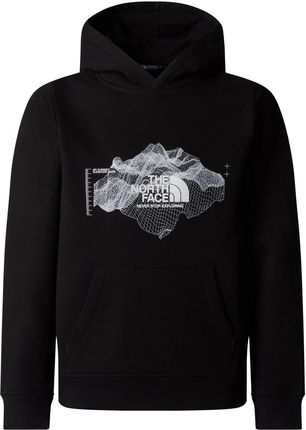 Bluza z kapturem chłopięca The North Face TOPOGRAPHIC REGULAR czarna NF0A89HJJK3