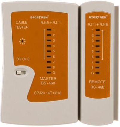 Tester do Kabli Sieciowych RJ45 RJ11 Przewodów LAN Miernik Sieci Sieciowy BIGSTREN - zdjęcie 3
