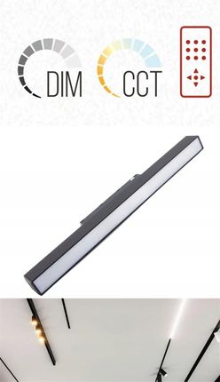 Led Studio Lampa Liniowa Led Do Szyn Magnetycznych 12W 48V 3000K 120 30cm Dm012 Czarna 448323580