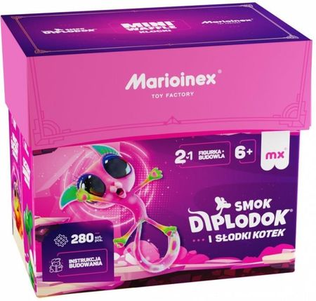 Marioinex Mini Waffle Diplodok I Kotek 80El.