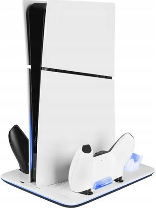 Fixed Multifunctional Station for PlayStation 5 (Slim) with Fans and Charging for two DualSense Controllers FIXPS5S-MCS-BW - zdjęcie 2