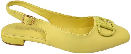 Baleriny damskie Laura Biagiotti 8034 LEMON/CAFE (39, Żółty)