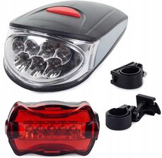 OŚWIETLENIE ROWEROWE LED PRZÓD TYŁ LAMPKI 7+5 LED