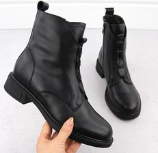 Zdjęcie Skórzane botki damskie czarne D&A S.Barski Premium Collection CR42-080 - Ciechocinek