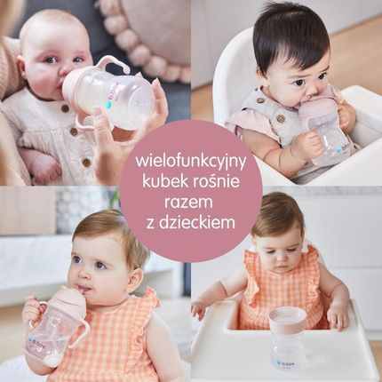 B.Box Kubek 4W1 Zestaw 240Ml Różowy - zdjęcie 5