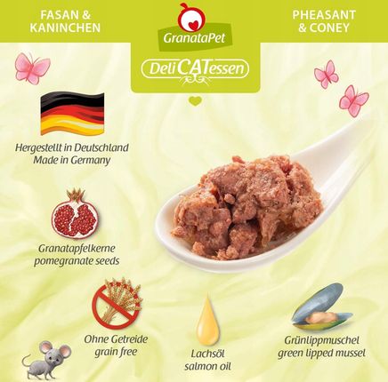 Granatapet Delicatessen Mokra Karma Dla Kota Bażant I Królik  6X200G - zdjęcie 3