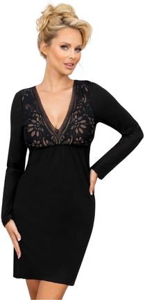 Koszulka nocna Koszula Nocna Model Silvana Long Black - Donna