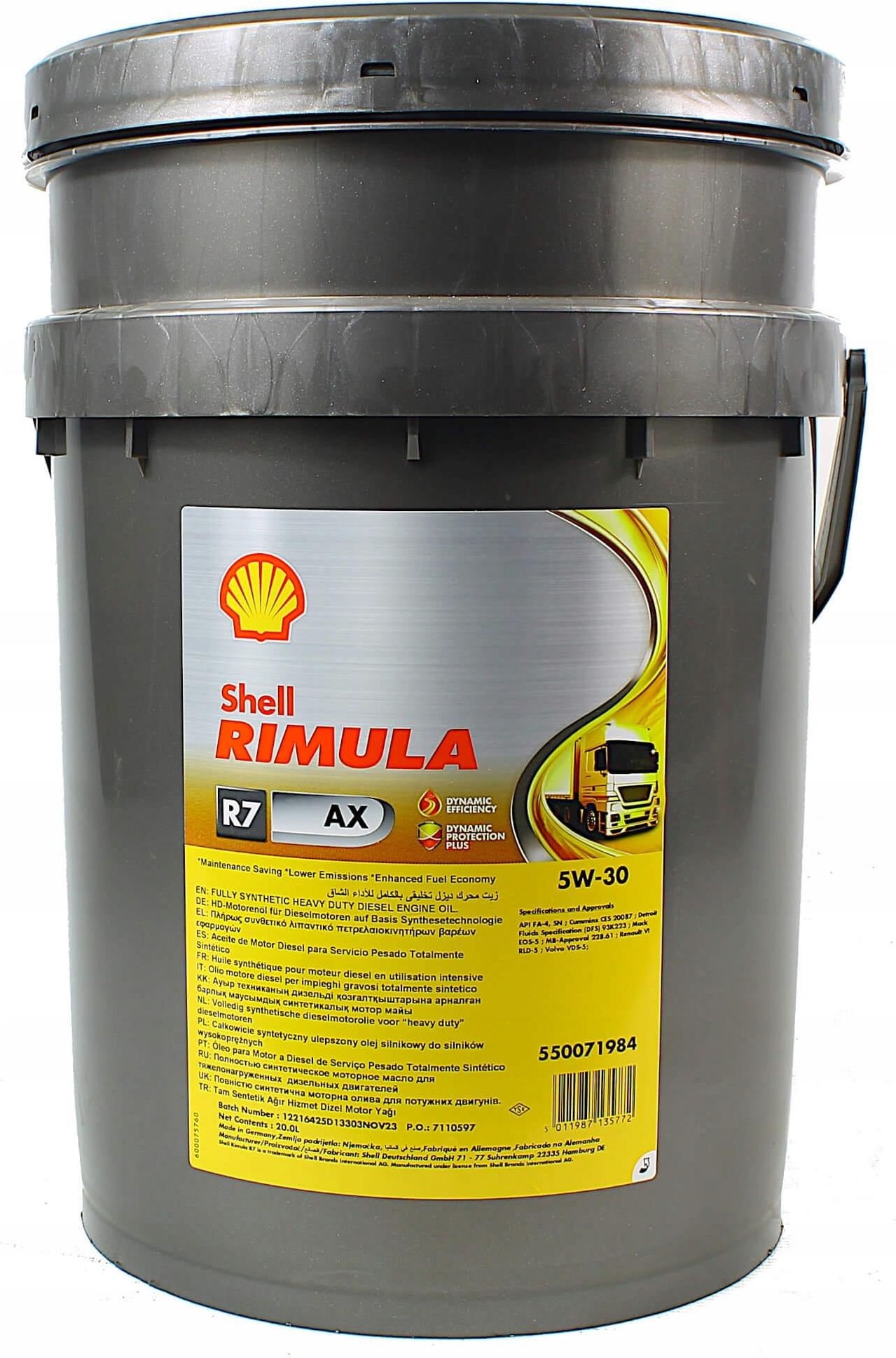 Shell Rimula R7 Ax 5W30 20l - opinie i ceny na Ceneo.pl