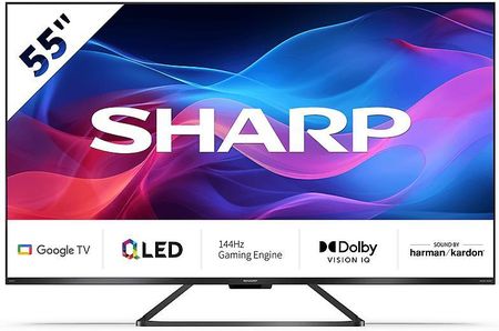 Telewizor QLED SHARP 55GR8465E 55" 4K 144Hz Google TV Quantum Dot