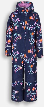 Kurtka narciarska dziewczęca z polarową podszewką i powłoką DWR