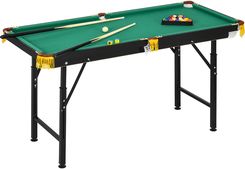 Stół Bilardowy Sportnow 4.6Ft Składany 140x63 55-75cm Z Akcesoriami, Trójkąt, 2 Kije, 16 Bil Dla Młodzieży, Dorosłych, Stalowy, Zi