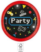 Zdjęcie Talerz Papierowy Gaming Party 8szt. 20cm Fsc - Sułkowice