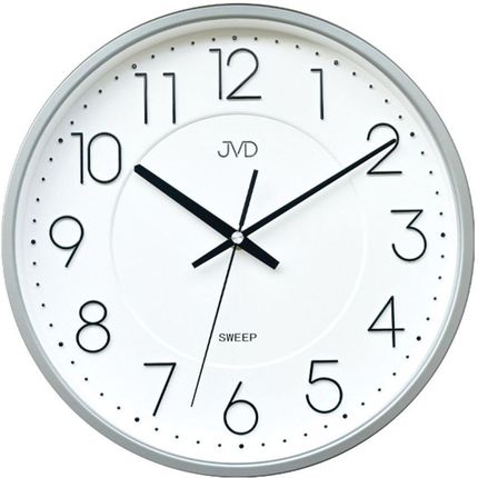 Zegar ścienny szary JVD HX2495.1 cichy mechanizm