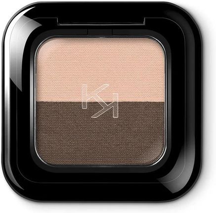 Kiko Milano Bright Duo Eyeshadow Podwójny Cień Do Powiek 02 Warm Beige/Dark Brown 2.5G
