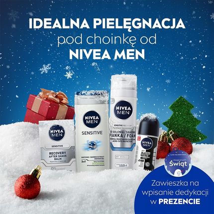 Nivea Men Sensitive Recovery Collection Zestaw Żel Pod Prysznic 3W1 250ml + Antyperspirant Roll-On 50ml + Balsam Po Goleniu 100ml + Pianka Do Golenia  - zdjęcie 5