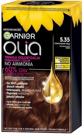 Garnier Olia Farba Do Włosów 5.35 Czekoladowy Brąz