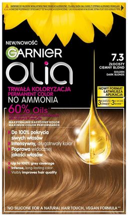 Garnier Olia Farba Do Włosów 7.3 Złocisty Ciemny Blond