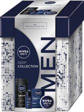 Nivea Men Deep Collection Zestaw Krem Uniwersalny 75ml + Antyperspirant Roll-On 50ml + Żel Pod Prysznic 3W1 250ml + Antybakteryjna Woda Po Goleniu 100