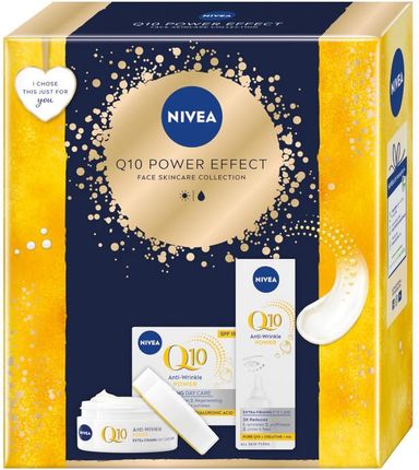 Nivea Q10 Power Effect Zestaw Przeciwzmarszczkowy Krem Na Dzień 50ml + Przeciwzmarszczkowy Krem Pod Oczy 15Ml